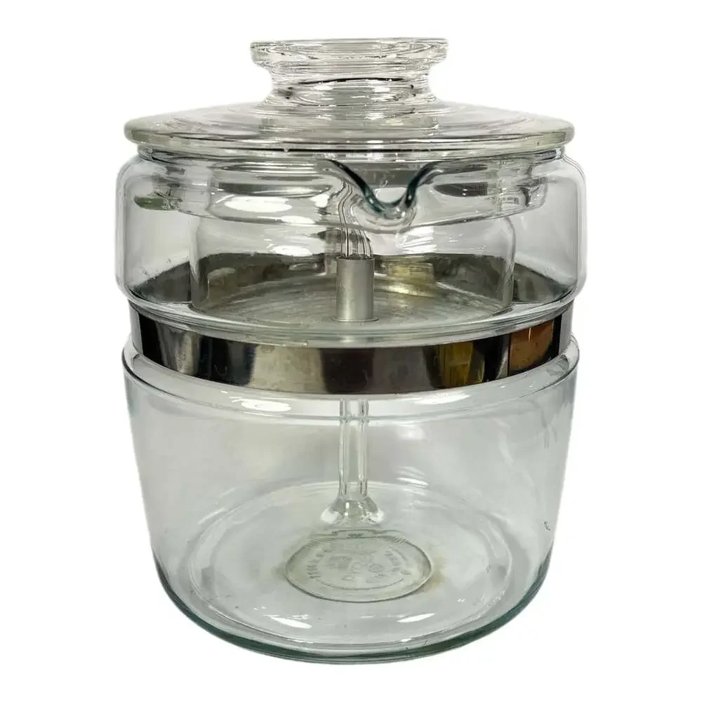 Vintage Pyrex 7756-B 6 Cup Glass Percolator Coffee Pot Flame Ware Complete